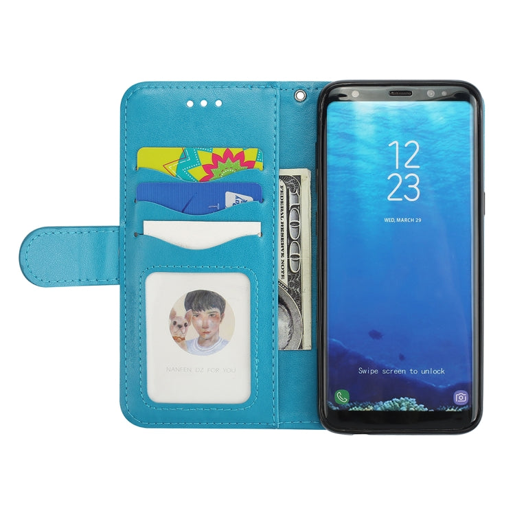 For Galaxy S8 Glittery Powder Flamingo Print Horizontal Flip Leather Case with Holder & Wallet & Card Slots & Photo Frame