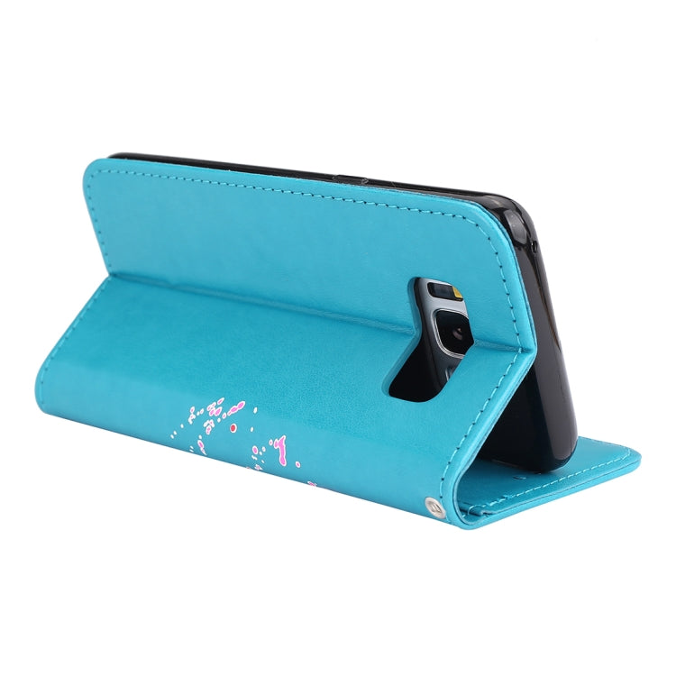 For Galaxy S8 Glittery Powder Flamingo Print Horizontal Flip Leather Case with Holder & Wallet & Card Slots & Photo Frame