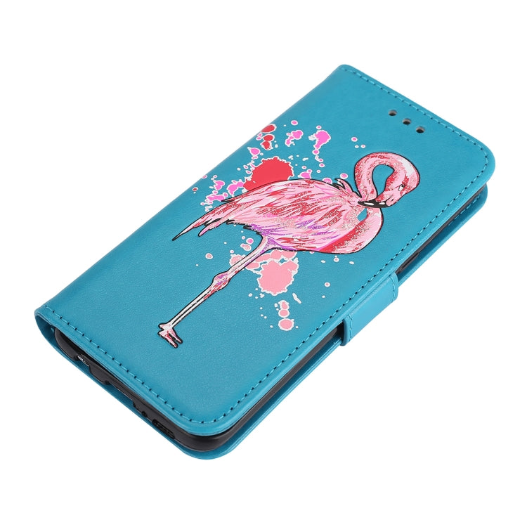 For Galaxy S8 Glittery Powder Flamingo Print Horizontal Flip Leather Case with Holder & Wallet & Card Slots & Photo Frame