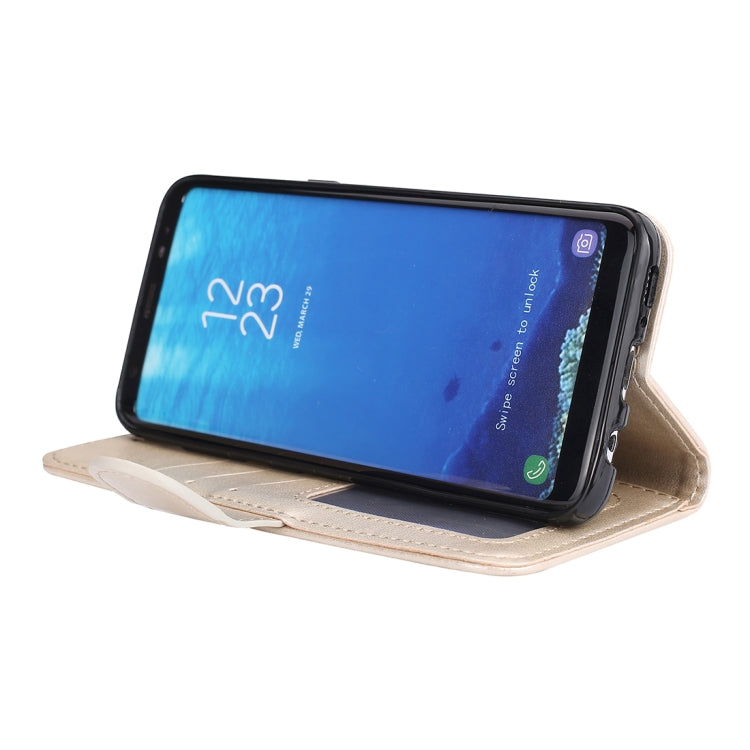 For Galaxy S8+ Glittery Powder Flamingo Print Horizontal Flip Leather Case with Holder & Wallet & Card Slots & Photo Frame