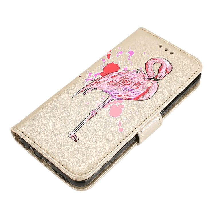 For Galaxy S8+ Glittery Powder Flamingo Print Horizontal Flip Leather Case with Holder & Wallet & Card Slots & Photo Frame