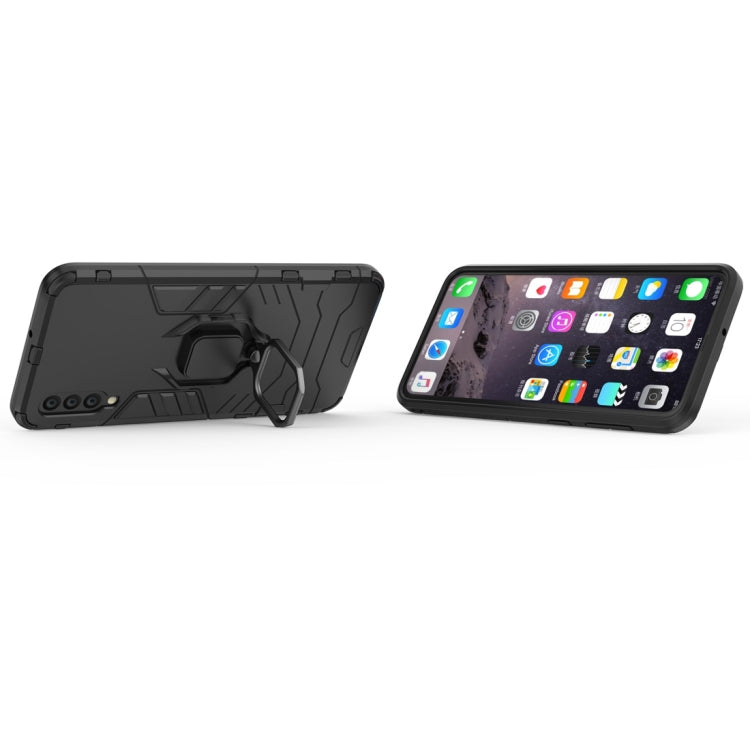 Shockproof PC + TPU Protective Case for Galaxy A50, with Magnetic Ring Holder