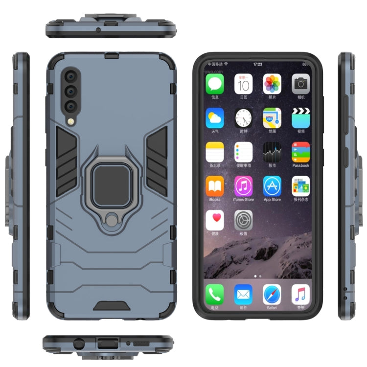 Shockproof PC + TPU Protective Case for Galaxy A50, with Magnetic Ring Holder