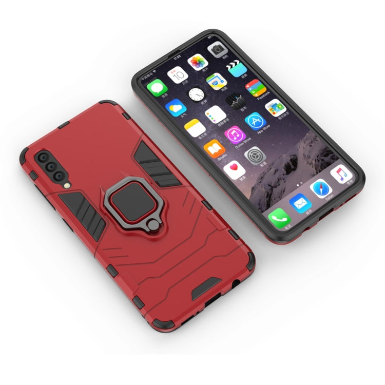 Shockproof PC + TPU Protective Case for Galaxy A50, with Magnetic Ring Holder