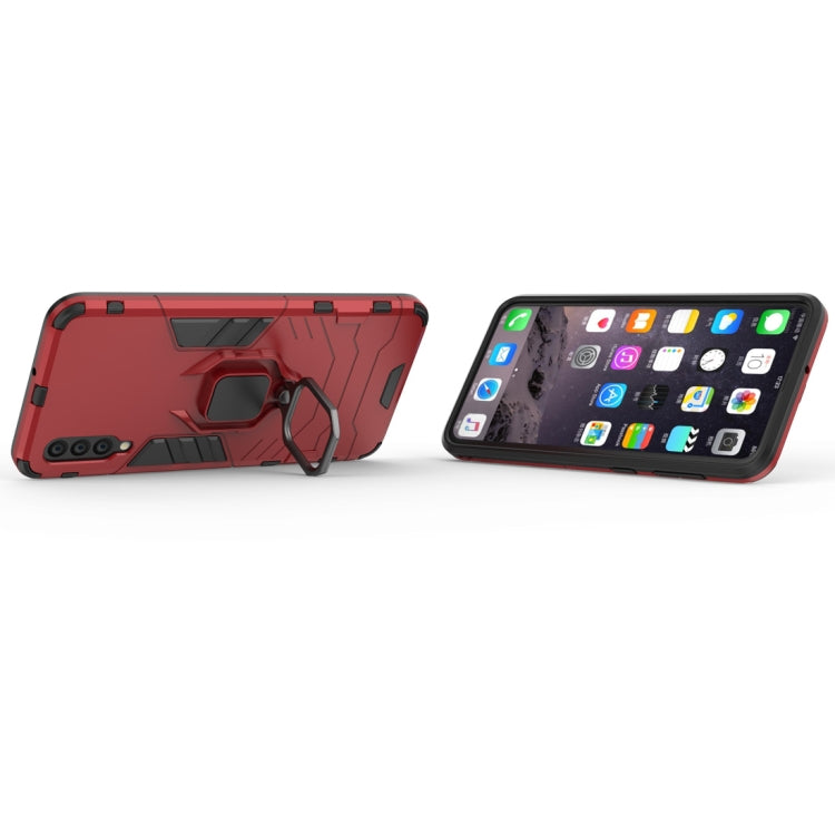 Shockproof PC + TPU Protective Case for Galaxy A50, with Magnetic Ring Holder