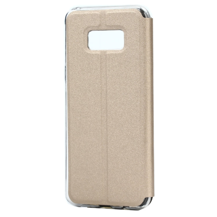 For Galaxy S8 + / G9550 Business Style Frosted Texture Horizontal Flip Leather Case with Call Display ID & SlideUnlock Slip & Holder