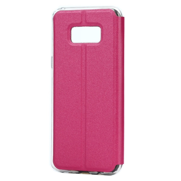For Galaxy S8 + / G9550 Business Style Frosted Texture Horizontal Flip Leather Case with Call Display ID & SlideUnlock Slip & Holder
