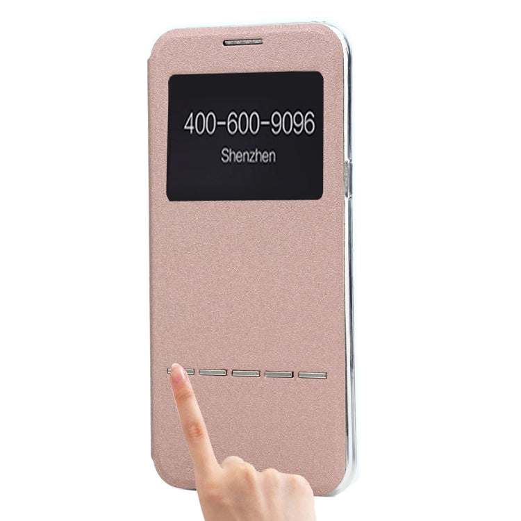 For Galaxy S8 + / G9550 Business Style Frosted Texture Horizontal Flip Leather Case with Call Display ID & SlideUnlock Slip & Holder