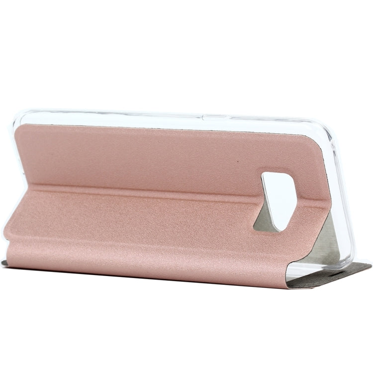 For Galaxy S8 + / G9550 Business Style Frosted Texture Horizontal Flip Leather Case with Call Display ID & SlideUnlock Slip & Holder