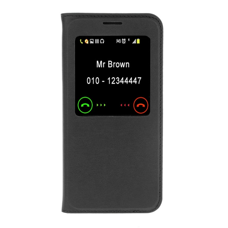 For Galaxy A7 (2017) / A720 Litchi Texture Horizontal Flip Leather Case with Call Display ID