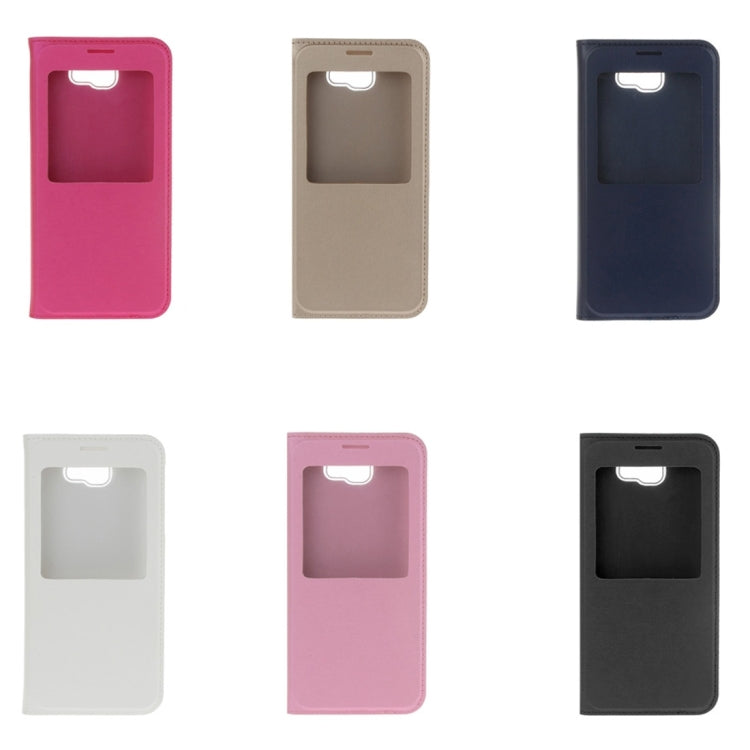 For Galaxy A7 (2017) / A720 Litchi Texture Horizontal Flip Leather Case with Call Display ID