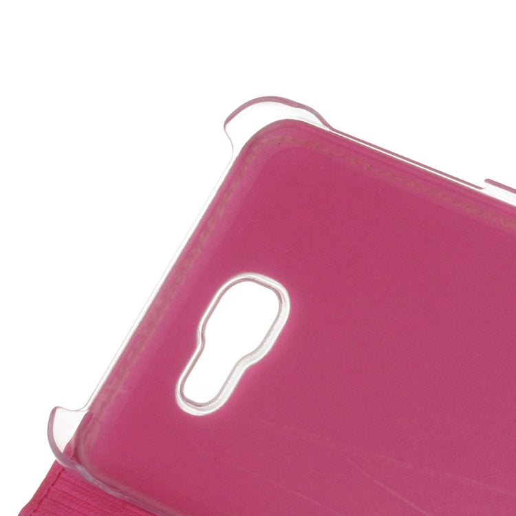 For Galaxy J5 Prime Litchi Texture Horizontal Flip Leather Case with Call Display ID