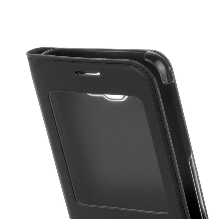 For Galaxy J7 Prime Litchi Texture Horizontal Flip Leather Case with Call Display ID