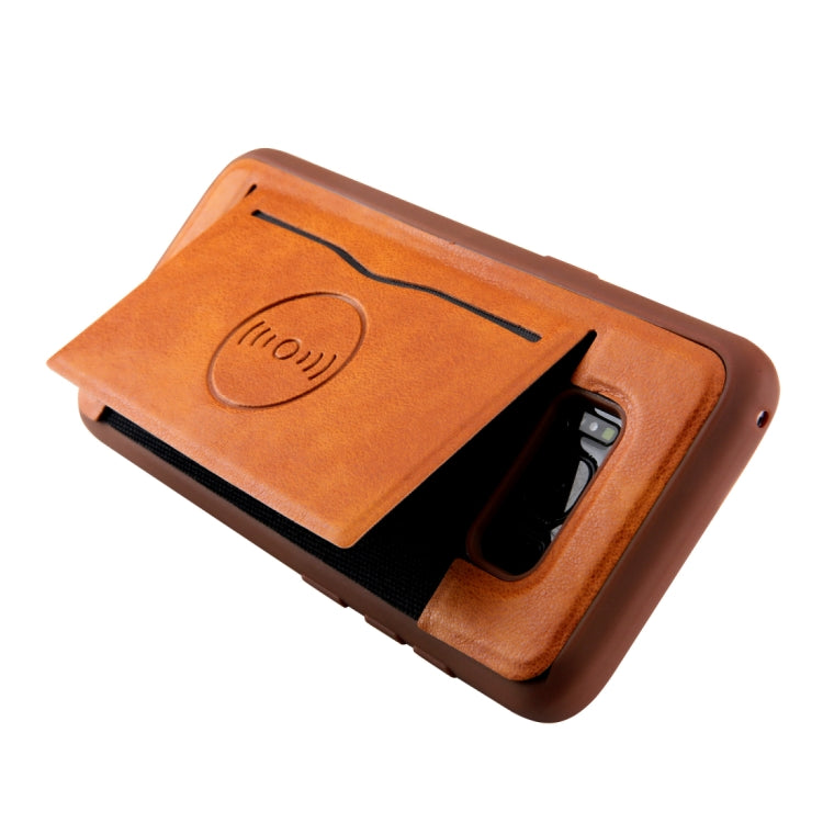 For Galaxy S8 Retro Crazy Horse Texture PU Leather Case with Holder & Card Slots & Hidden Back Sheet Iron