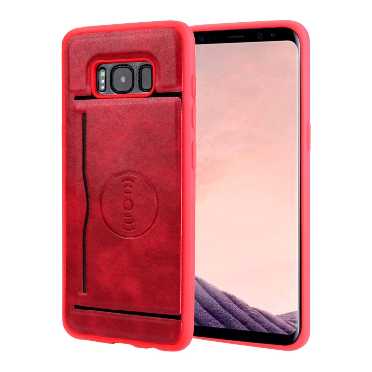 For Galaxy S8+ Retro Crazy Horse Texture PU Leather Case with Holder & Card Slots & Hidden Back Sheet Iron