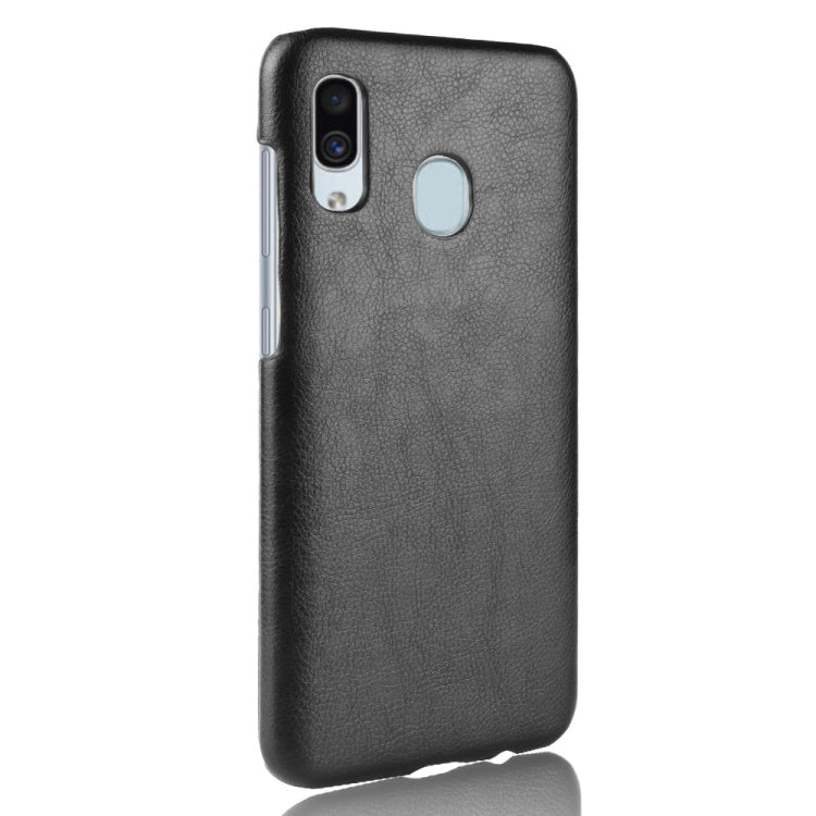 Shockproof Litchi Texture PC + PU Case for Galaxy A20e