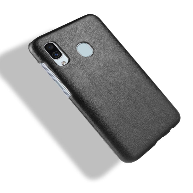 Shockproof Litchi Texture PC + PU Case for Galaxy A20e