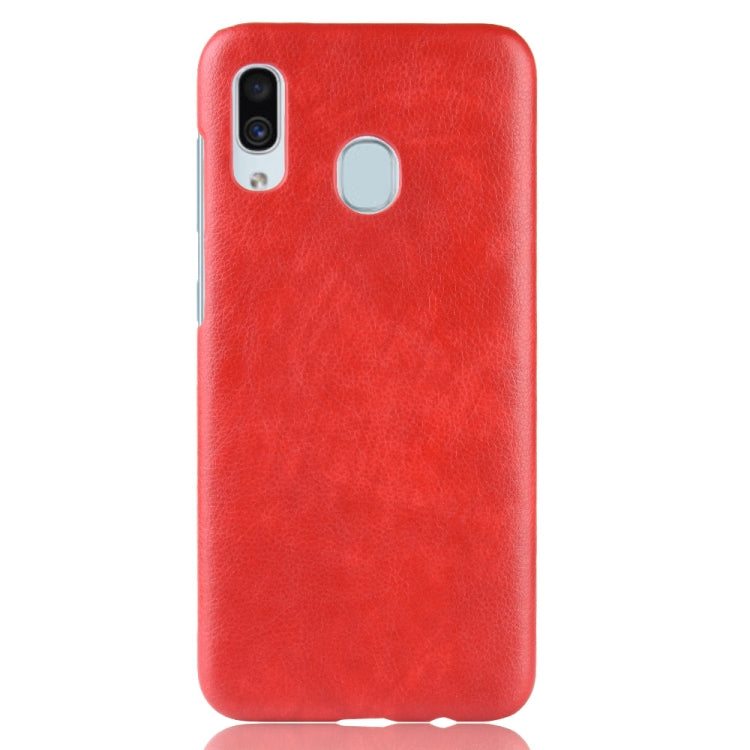 Shockproof Litchi Texture PC + PU Case for Galaxy A20e