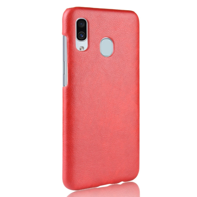 Shockproof Litchi Texture PC + PU Case for Galaxy A20e