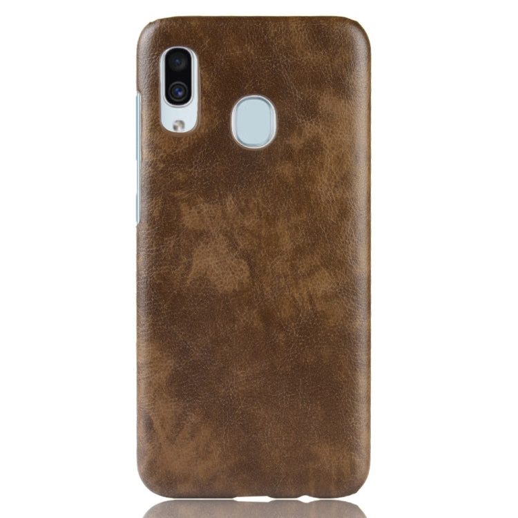 Shockproof Litchi Texture PC + PU Case for Galaxy A20e