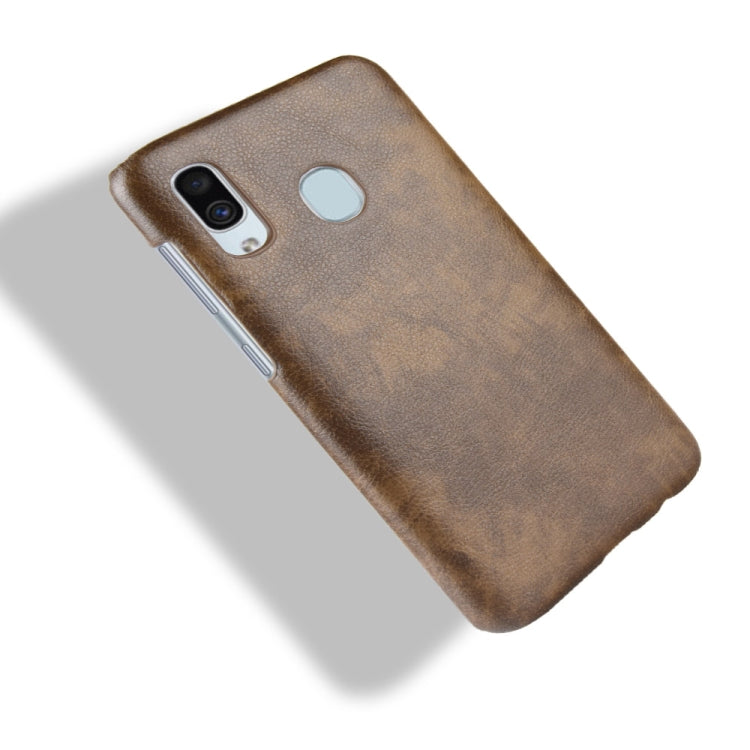 Shockproof Litchi Texture PC + PU Case for Galaxy A20e