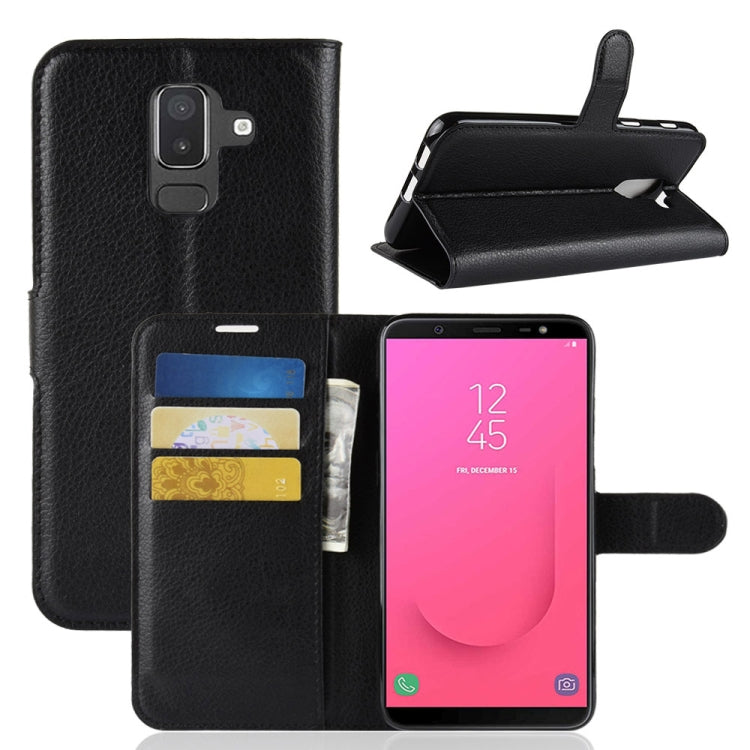 Litchi Texture Horizontal Flip Leather Case for Galaxy J8 (2018) (EU Version), with Wallet & Holder & Card Slots