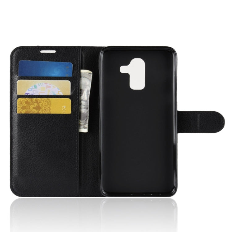 Litchi Texture Horizontal Flip Leather Case for Galaxy J8 (2018) (EU Version), with Wallet & Holder & Card Slots