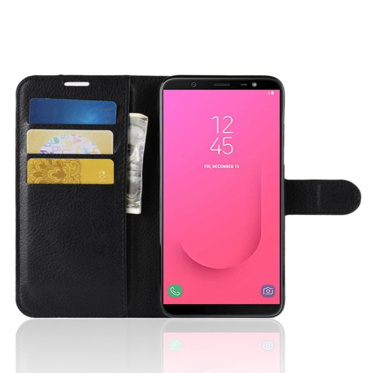Litchi Texture Horizontal Flip Leather Case for Galaxy J8 (2018) (EU Version), with Wallet & Holder & Card Slots