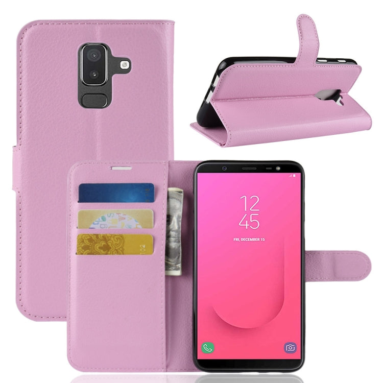 Litchi Texture Horizontal Flip Leather Case for Galaxy J8 (2018) (EU Version), with Wallet & Holder & Card Slots