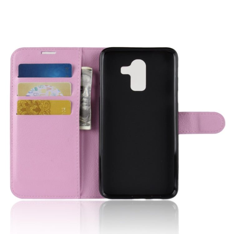 Litchi Texture Horizontal Flip Leather Case for Galaxy J8 (2018) (EU Version), with Wallet & Holder & Card Slots