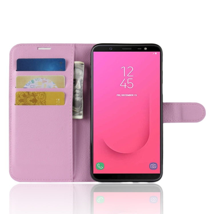 Litchi Texture Horizontal Flip Leather Case for Galaxy J8 (2018) (EU Version), with Wallet & Holder & Card Slots