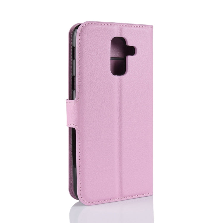 Litchi Texture Horizontal Flip Leather Case for Galaxy J8 (2018) (EU Version), with Wallet & Holder & Card Slots