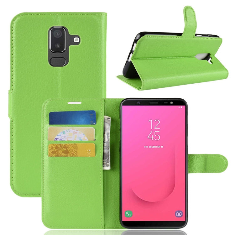 Litchi Texture Horizontal Flip Leather Case for Galaxy J8 (2018) (EU Version), with Wallet & Holder & Card Slots
