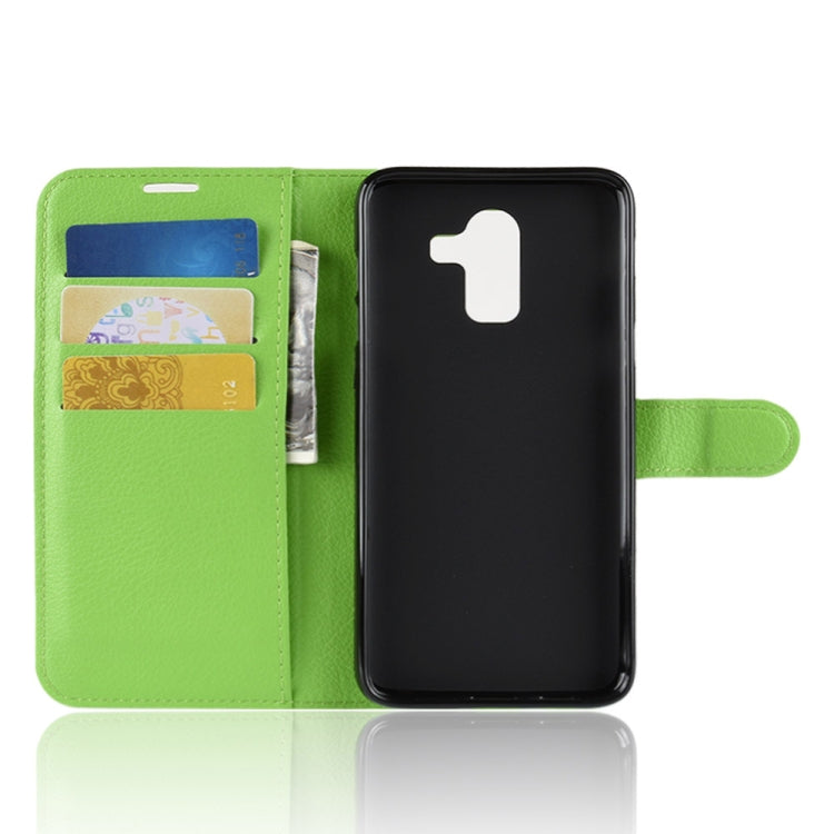 Litchi Texture Horizontal Flip Leather Case for Galaxy J8 (2018) (EU Version), with Wallet & Holder & Card Slots