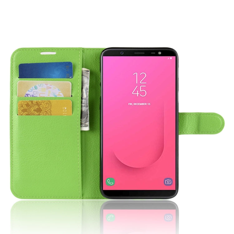 Litchi Texture Horizontal Flip Leather Case for Galaxy J8 (2018) (EU Version), with Wallet & Holder & Card Slots