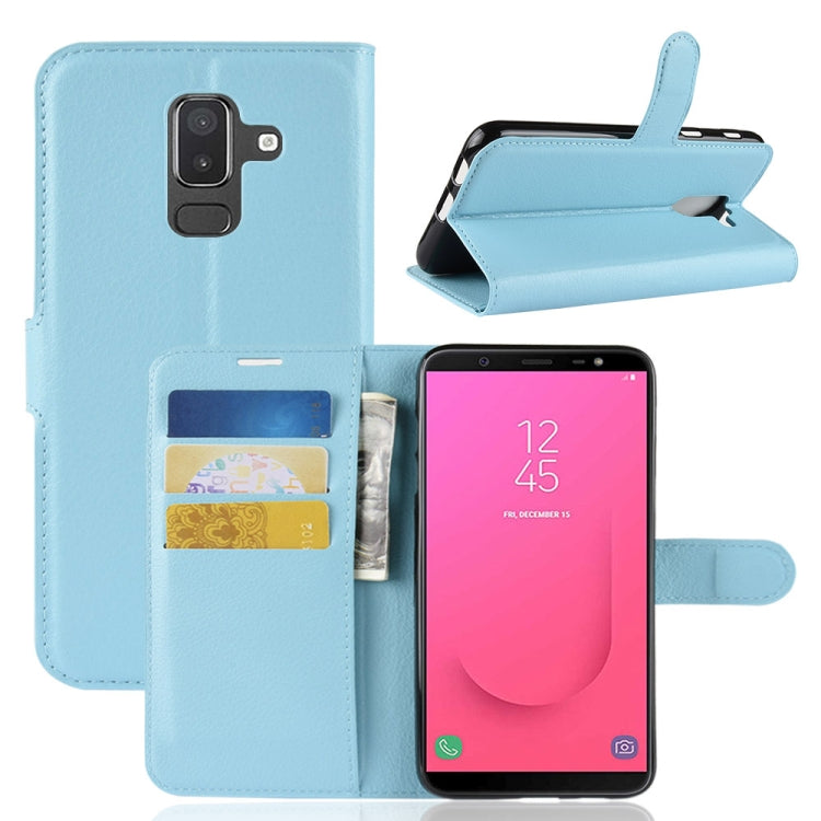 Litchi Texture Horizontal Flip Leather Case for Galaxy J8 (2018) (EU Version), with Wallet & Holder & Card Slots