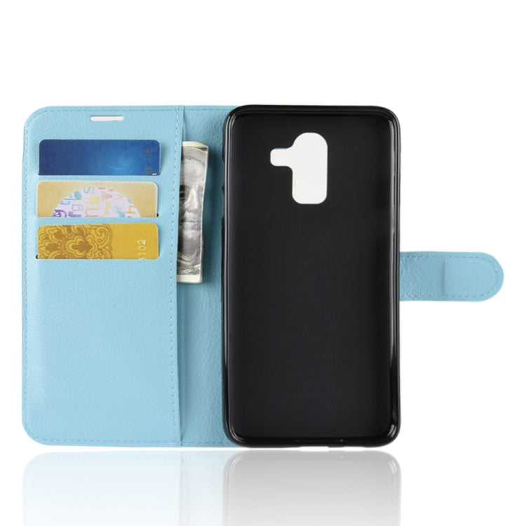 Litchi Texture Horizontal Flip Leather Case for Galaxy J8 (2018) (EU Version), with Wallet & Holder & Card Slots