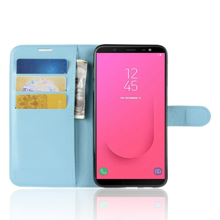 Litchi Texture Horizontal Flip Leather Case for Galaxy J8 (2018) (EU Version), with Wallet & Holder & Card Slots