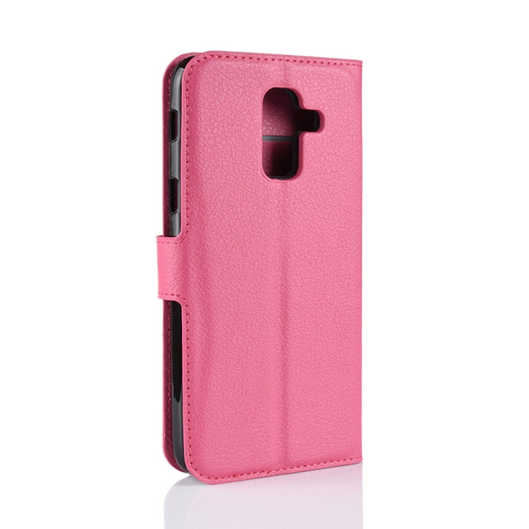 Litchi Texture Horizontal Flip Leather Case for Galaxy J8 (2018) (EU Version), with Wallet & Holder & Card Slots