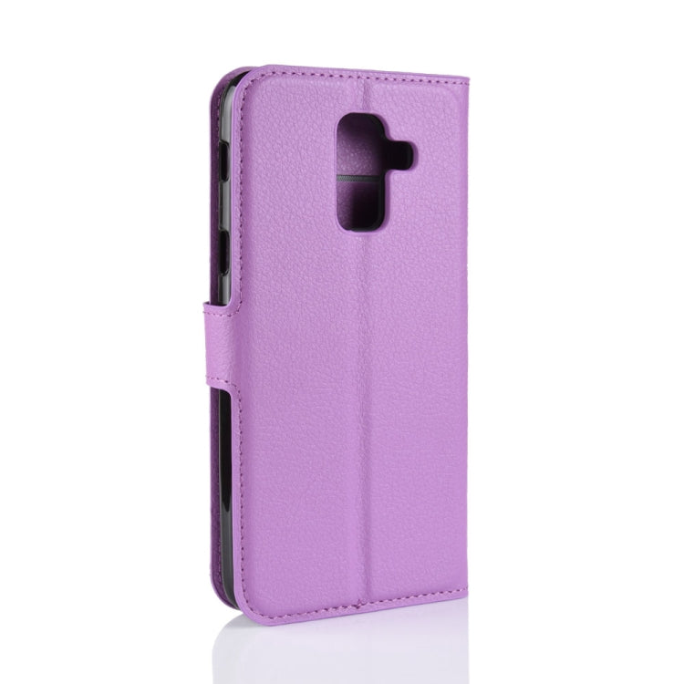 Litchi Texture Horizontal Flip Leather Case for Galaxy J8 (2018) (EU Version), with Wallet & Holder & Card Slots