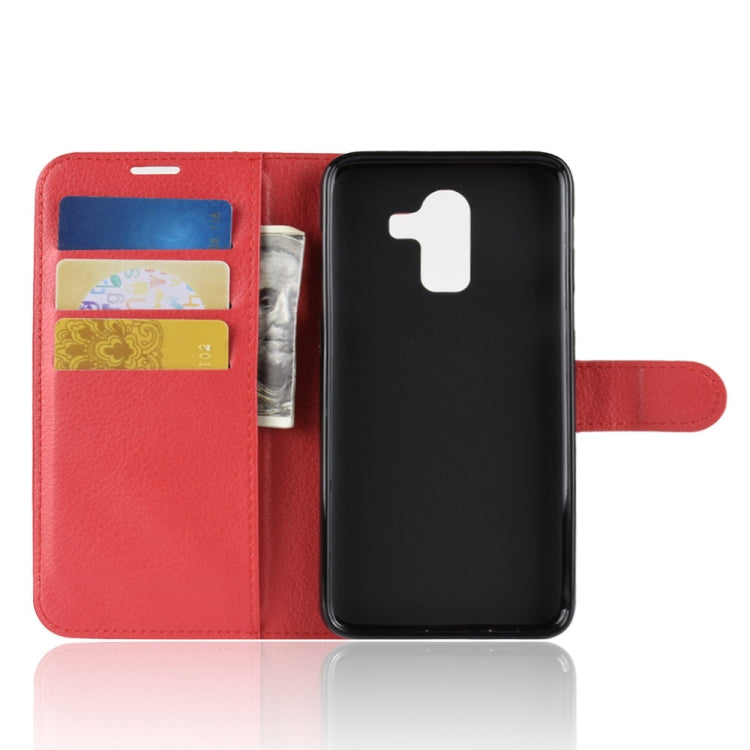 Litchi Texture Horizontal Flip Leather Case for Galaxy J8 (2018) (EU Version), with Wallet & Holder & Card Slots