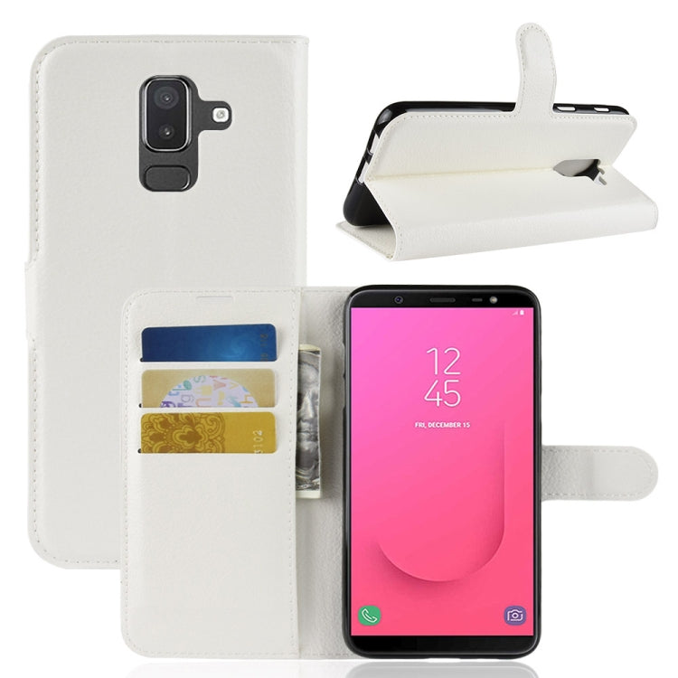 Litchi Texture Horizontal Flip Leather Case for Galaxy J8 (2018) (EU Version), with Wallet & Holder & Card Slots