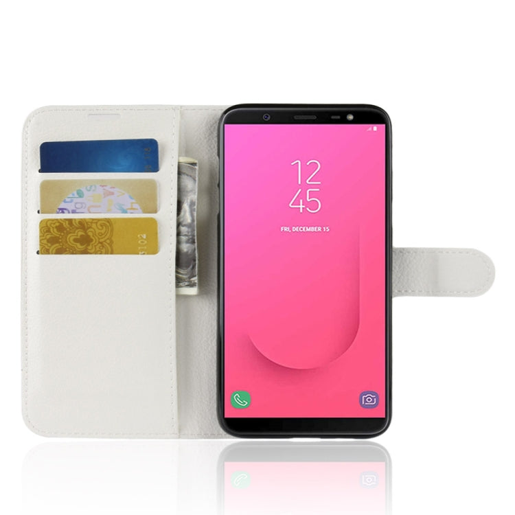 Litchi Texture Horizontal Flip Leather Case for Galaxy J8 (2018) (EU Version), with Wallet & Holder & Card Slots