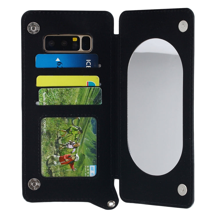 For Galaxy Note 8 Protective Back Case Cover with Card Slot & Photo Frame & Holder & Mirror