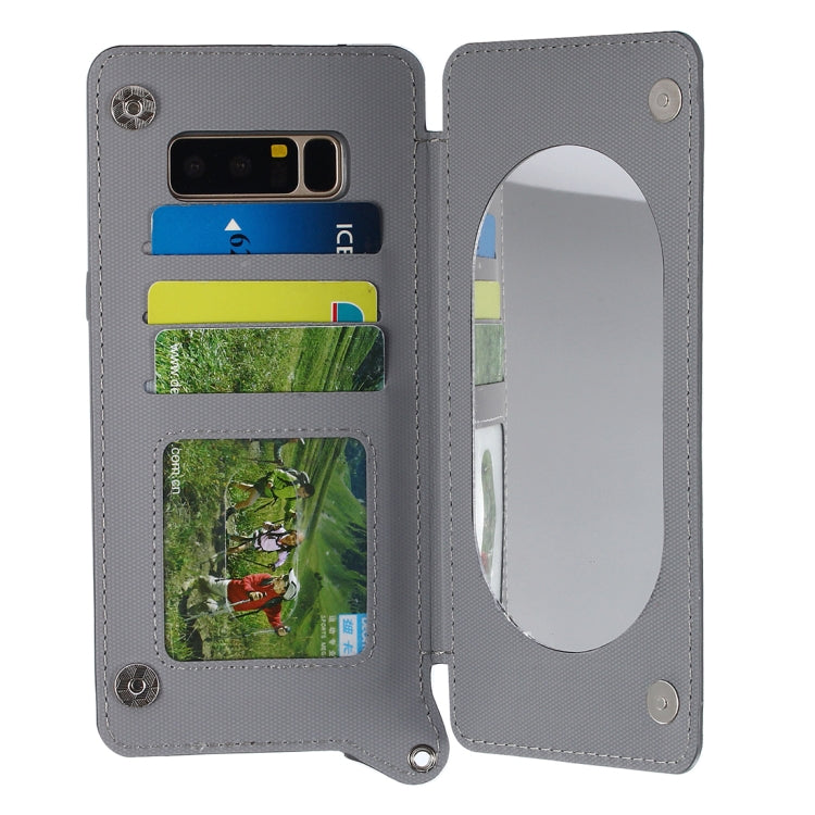 For Galaxy Note 8 Protective Back Case Cover with Card Slot & Photo Frame & Holder & Mirror