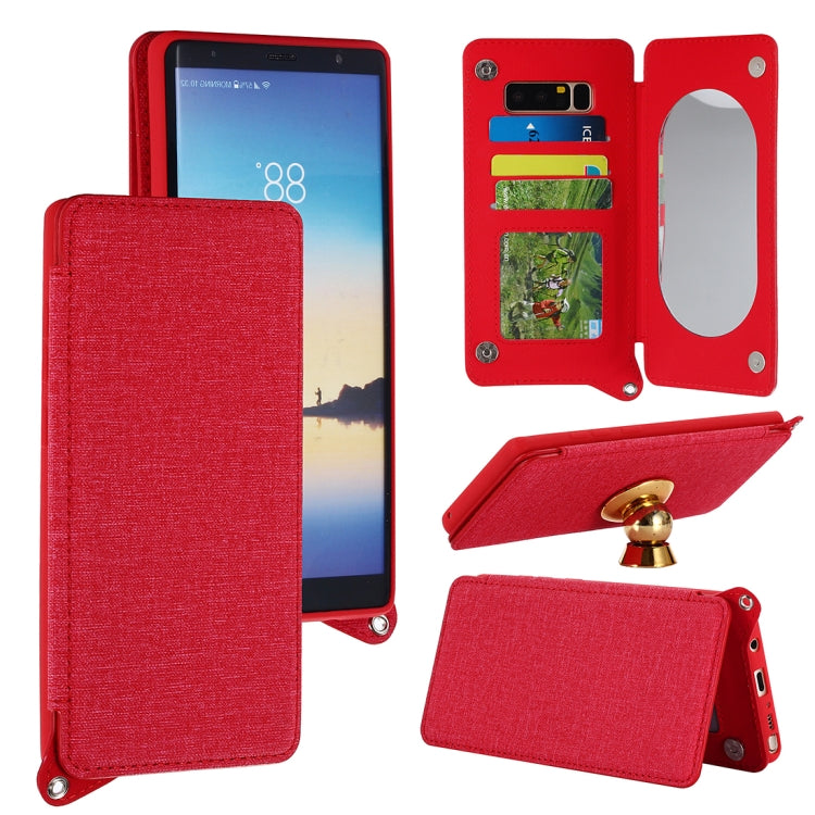 For Galaxy Note 8 Protective Back Case Cover with Card Slot & Photo Frame & Holder & Mirror