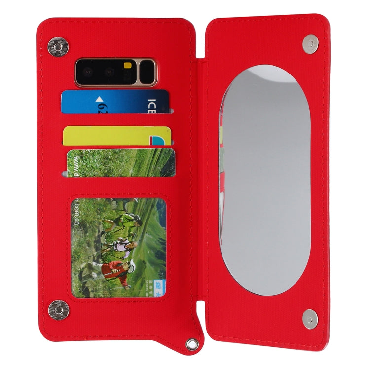 For Galaxy Note 8 Protective Back Case Cover with Card Slot & Photo Frame & Holder & Mirror