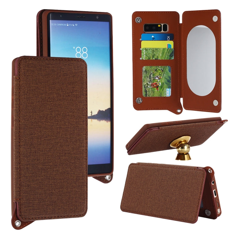 For Galaxy Note 8 Protective Back Case Cover with Card Slot & Photo Frame & Holder & Mirror