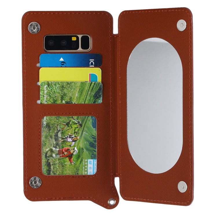 For Galaxy Note 8 Protective Back Case Cover with Card Slot & Photo Frame & Holder & Mirror