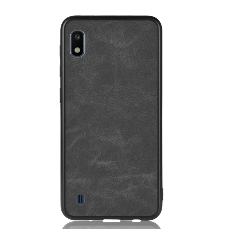 Shockproof Sheep Skin PC + PU + TPU Case for Galaxy A10 (Black)